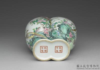 图片[3]-Lidded twin conjoined vase with birds and flowers in falangcai polychrome enamels, Qing dynasty, Qianlong reign, 1736-1795-China Archive